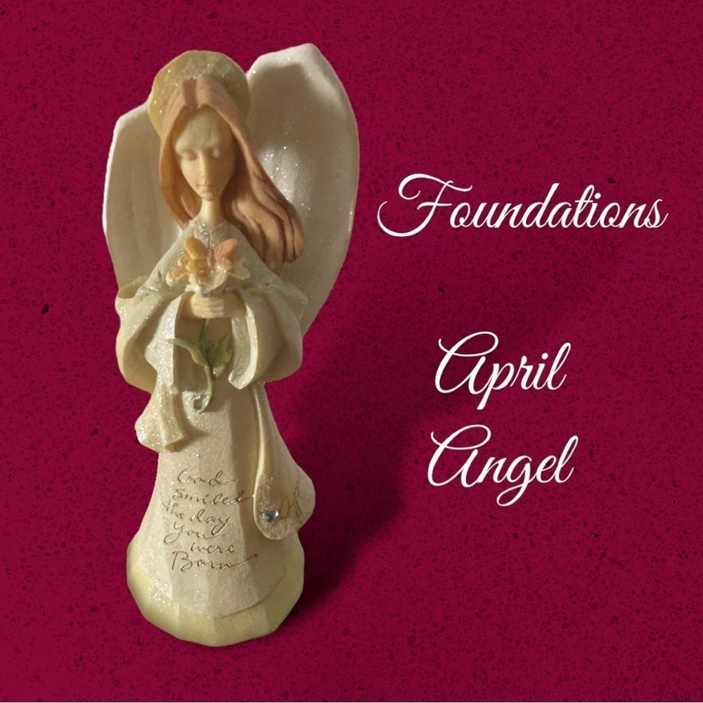 ENESCO Foundations ANGEL FIGURINE by KAREN HAHN 2004 #4001685 April